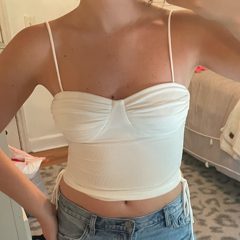 Princess Polly White Crop Top